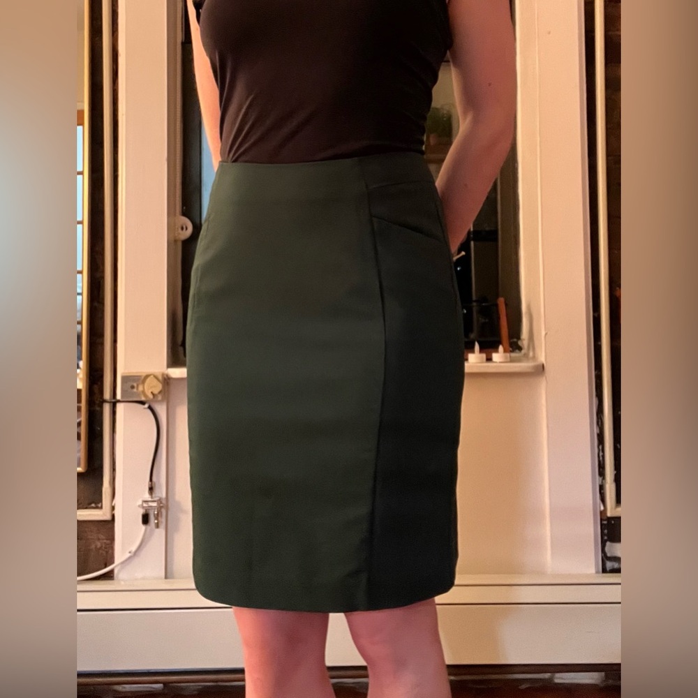 Dark green pencil skirt